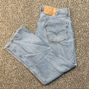 Vintage Levi's 501 Men's 35x30 Jeans USA Made Original Fit Light Blue Denim 90s